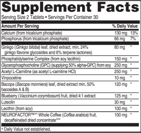 Advanced Memory Formula Supplement Fcats