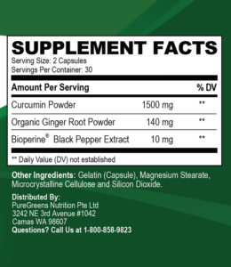 Curafen supplement facts