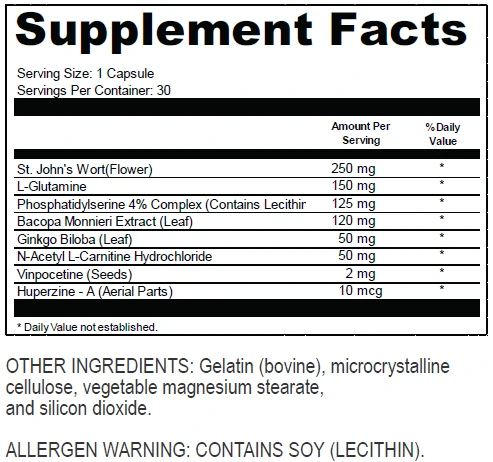 NeuroDrine supplement facts