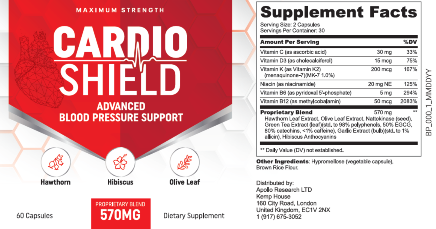 Cardio Shield supplement facts