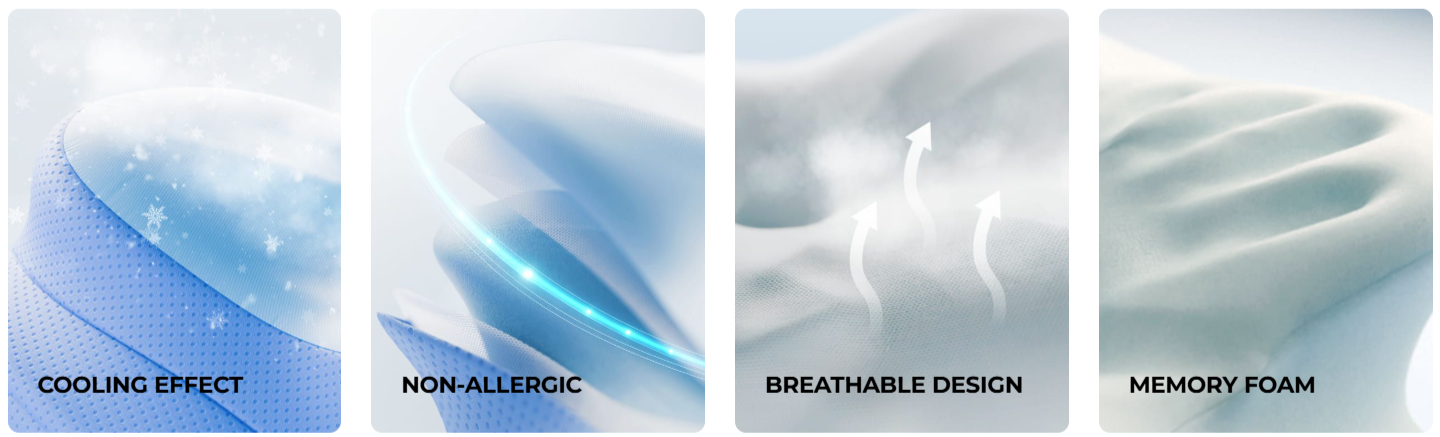 Derila ERGO Memory Foam Pillow Layers