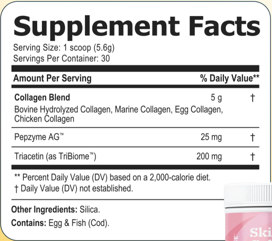 Skinny Collagen Supplement Fact