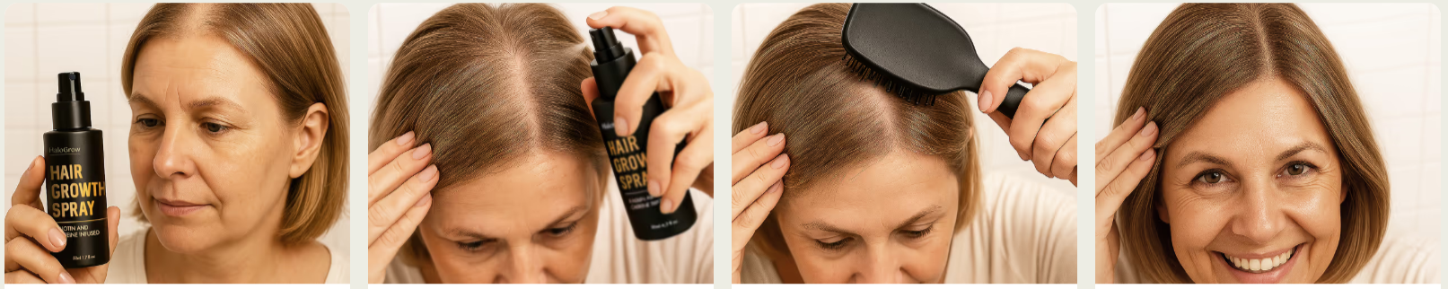 HaloGrow Hairspray uses