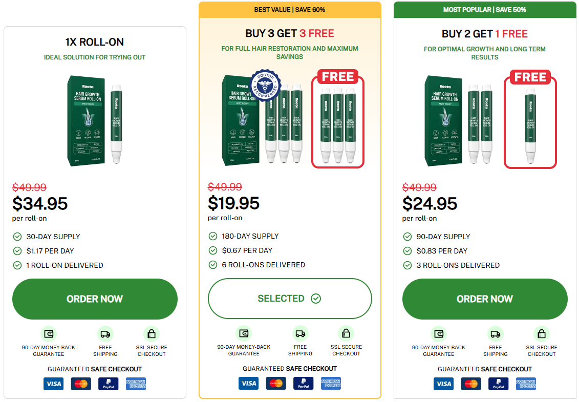 Roota Hair Growth Serum prices