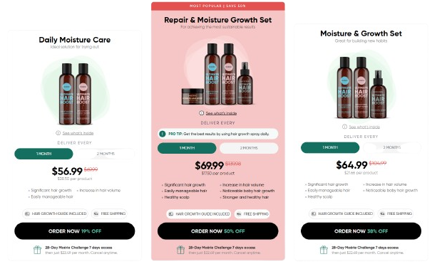 Moerie Haircare price package