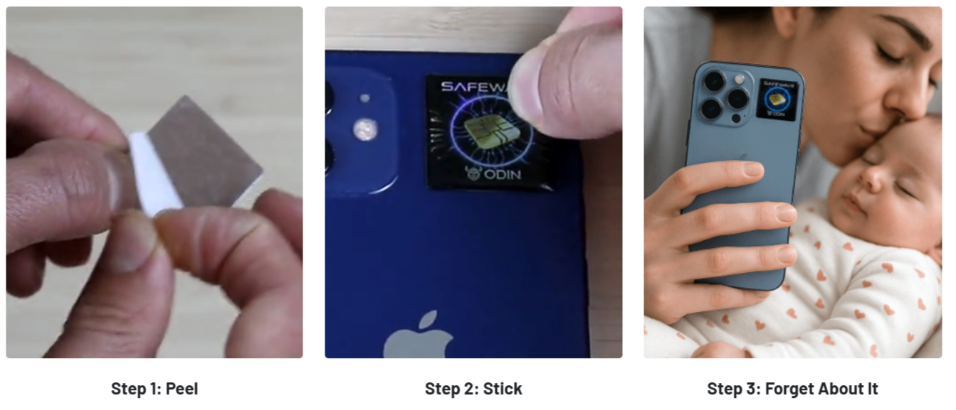 ODIN EMF Blocking Sticker Uses