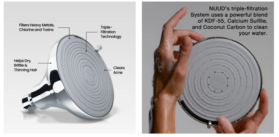 NUUD Shower Head features