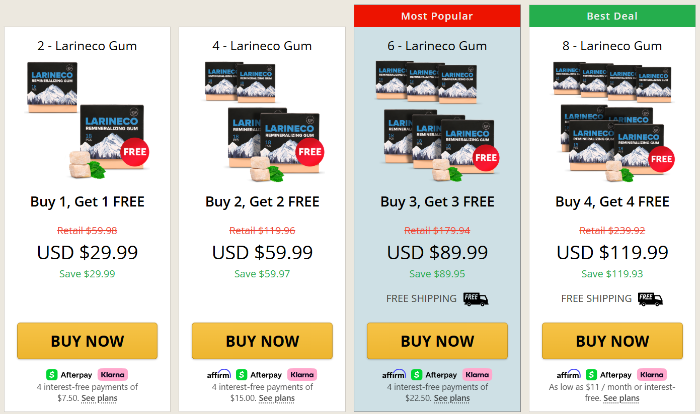 Larineco Chewing Gum price