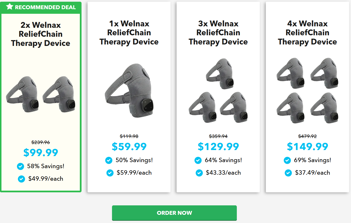 Welnax Relief Chain Therapy Device price