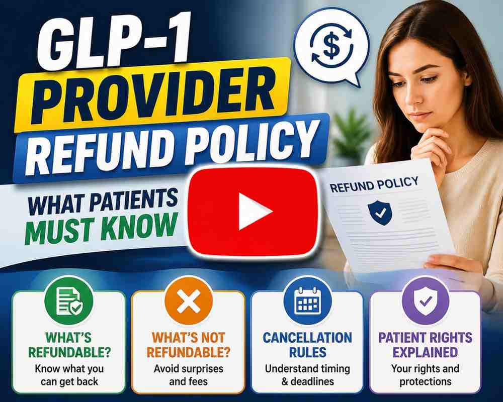 GLP-1 provider refund policy .