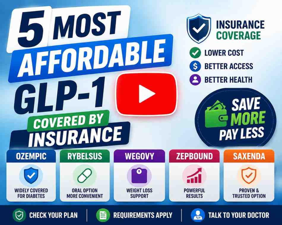 5 Most Affordable GLP 1 covered by insurance 