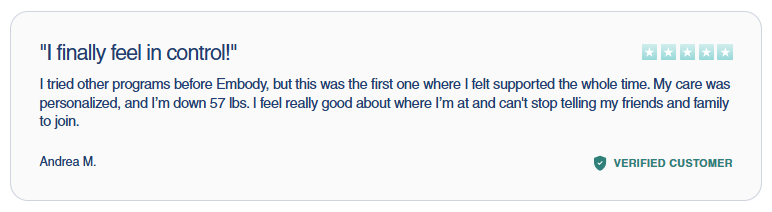Embody customer reviews