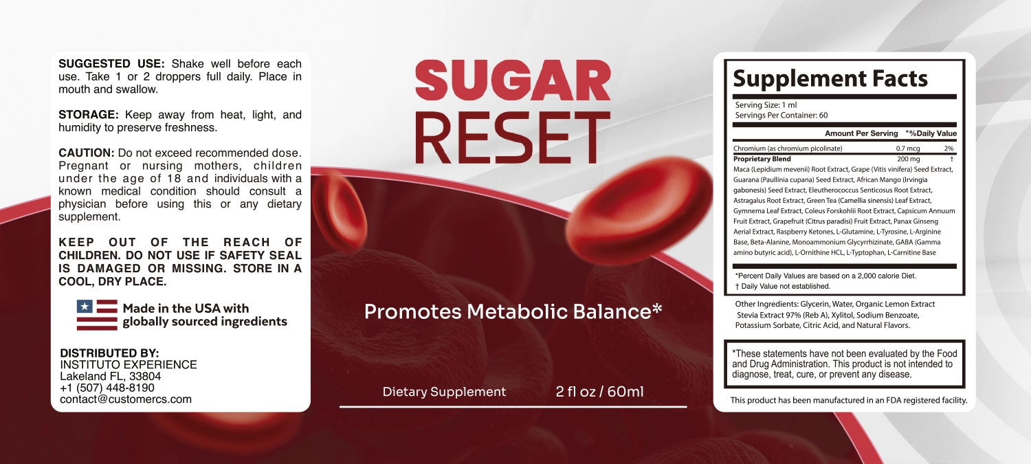 SugarReset supplements