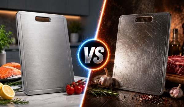 katuchef titanium cutting board vs steel cutting board