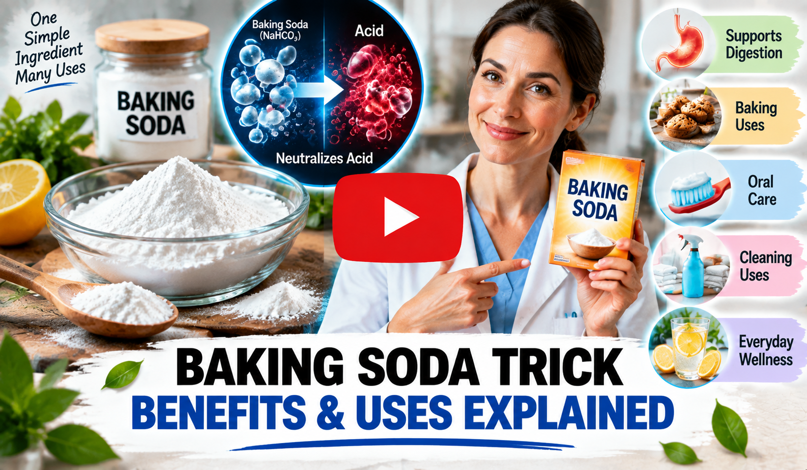 BAKING SODA TRICK BENEFITS & USES EXPLAINED