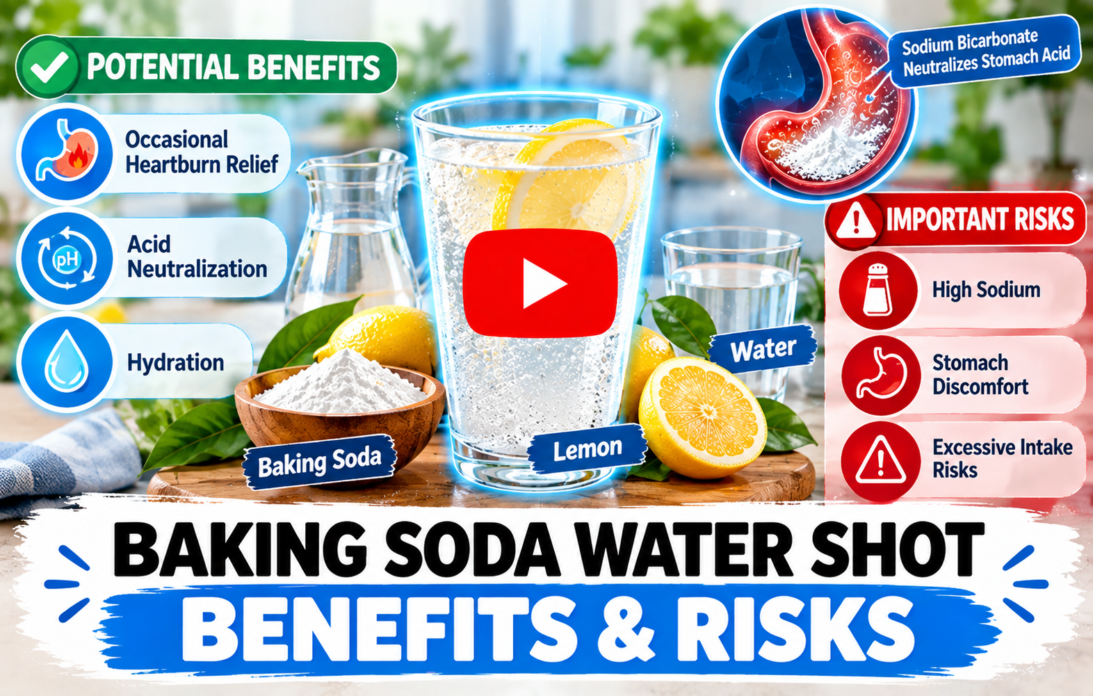 Baking Soda Water Benefits & Risks