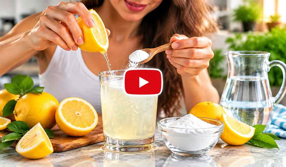 How to make baking soda water shot with lemon at home
