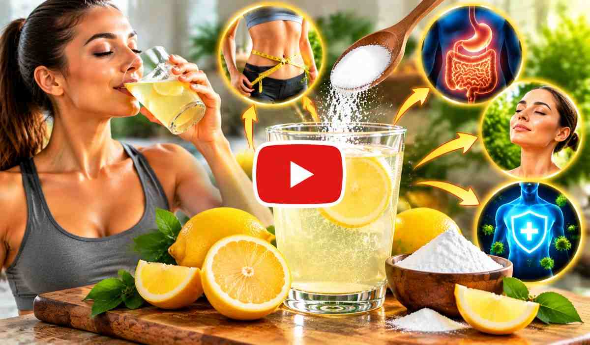 How to make baking soda water shot with lemon benefits