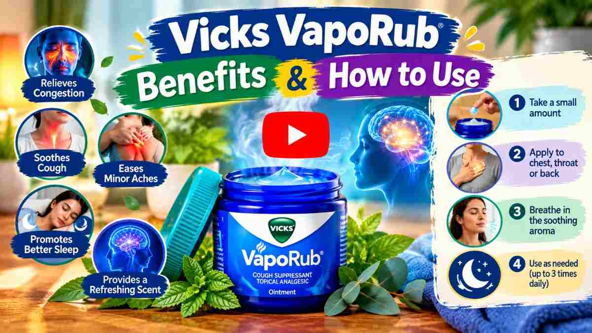 Vicks VapoRub Benefits and How to use